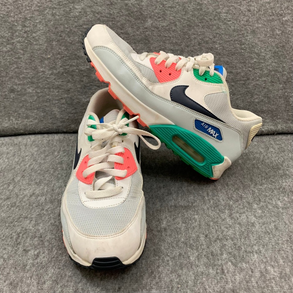 Nike Air Max 90 Essential Watermelon Mens 9.5 White Teal Coral AJ1285-100 Summer